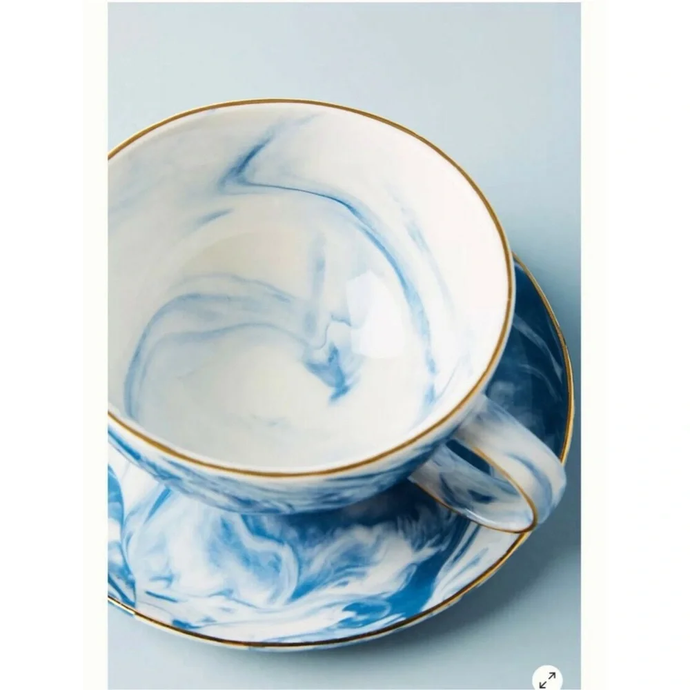 Anthropologie Strata Cup & Saucer